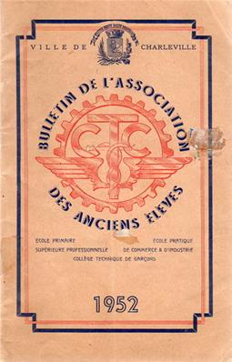 Bulletin de l'Association des anciens élèves école de commerce Charleville 1952