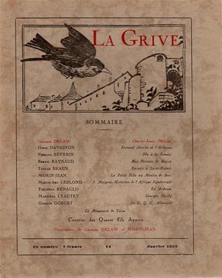 la Grive N° 14 janvier 1932