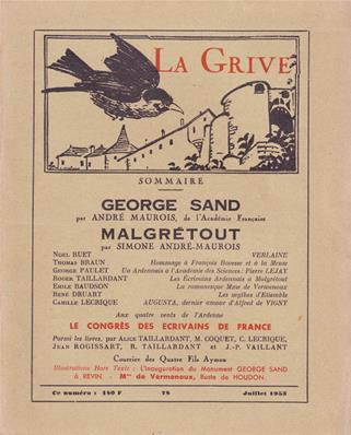 La Grive N° 78, juillet 1953