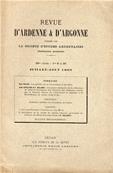 Revue d'Ardenne et d'Argonne 1903 N° 9 / 10