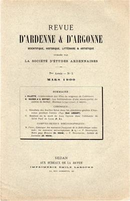 Revue d'Ardenne et d'Argonne 1900 N° 5