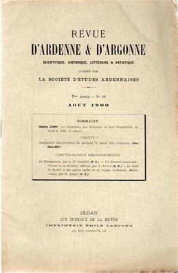 Revue d'Ardenne et d'Argonne 1900 N° 10