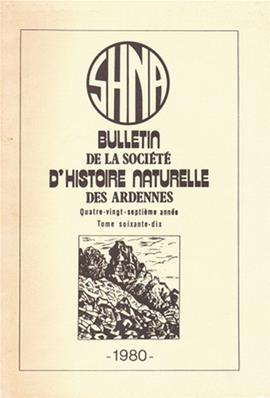 Bulletin de la Société d'Histoire Naturelle des Ardennes N° 70