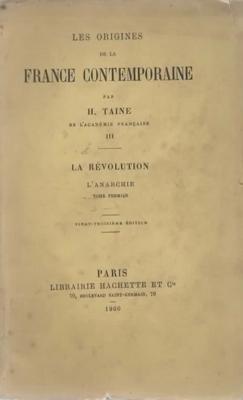 Les origines de la France Contemporaine tome 3, Hippolyte Taine
