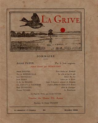 La Grive N° 34, octobre 1936