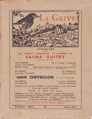 La Grive N° 96, octobre 1957