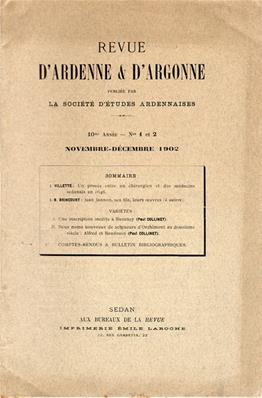 Revue d'Ardenne et d'Argonne 1902 N° 1 / 2