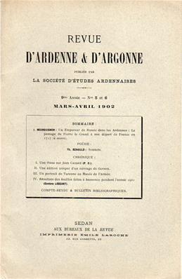 Revue d'Ardenne et d'Argonne 1902 N° 5 / 6