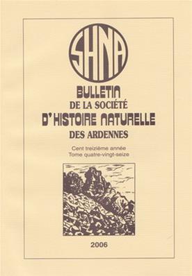 Bulletin de la Société d'Histoire Naturelle des Ardennes N° 96