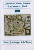 Communes et anciennes paroisses de la Meurthe et Moselle