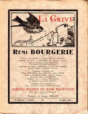 La Grive N° 13, octobre 1931