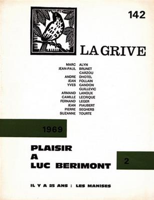 La Grive N° 142 Edition de luxe