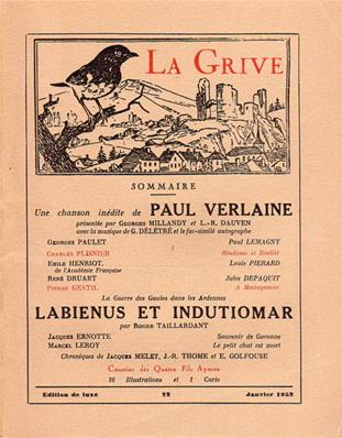 La Grive N° 72 édition de luxe