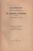 Recherches sur la vie et l'oeuvre de M. Aurelio de Pasino 