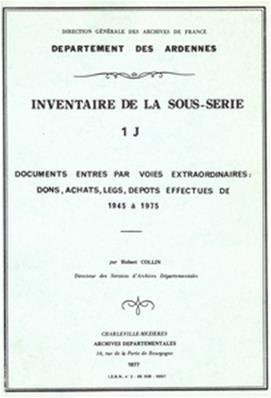 Inventaire de la sous série 1 J