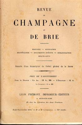 Revue de Champagne et de Brie août 1896