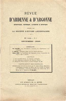 Revue d'Ardenne et d'Argonne 1900 N° 1