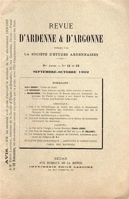 Revue d'Ardenne et d'Argonne 1902 N° 11 / 12