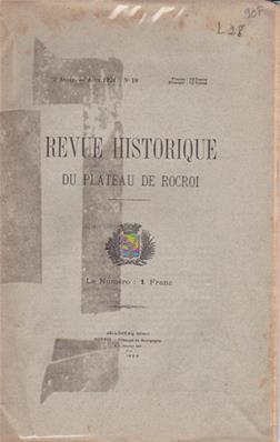 Revue Historique du Plateau de Rocroi N° 18