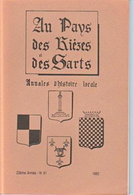 Au Pays des Rièzes et des Sarts 1982 N° 91