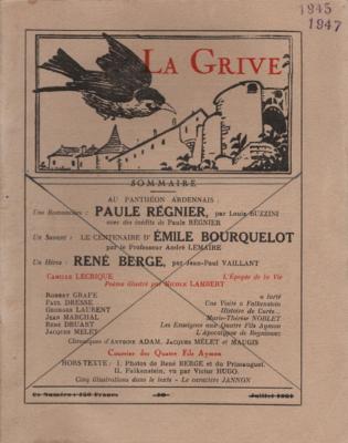 La Grive N° 46 à 55, 1945-1947