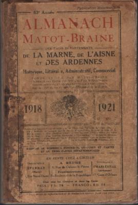 Almanach Matot Braine 1918-1921