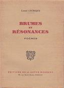 Brumes et résonances , Lionel Lecrique