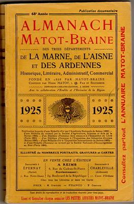 Almanach Matot Braine 1925