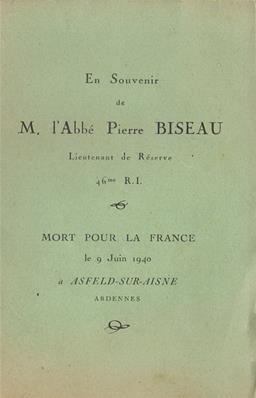 En souvenir de M. L'Abbé Pierre Biseau