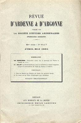 Revue d'Ardenne et d'Argonne 1904 N° 6 / 7