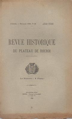 Revue Historique du Plateau de Rocroi N° 34