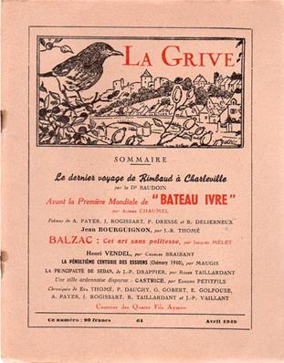 La Grive N° 61, avril 1949