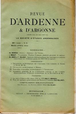 Revue d'Ardenne et d'Argonne 1913 N° 3