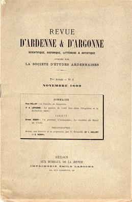 Revue d'Ardenne et d'Argonne 1899 N° 1