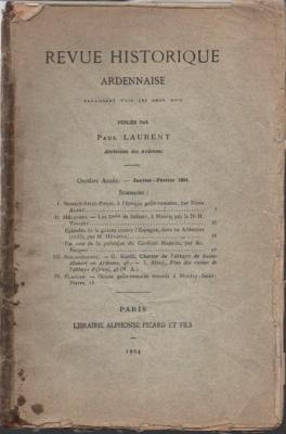Revue Historique Ardennaise 1904, janvier-février