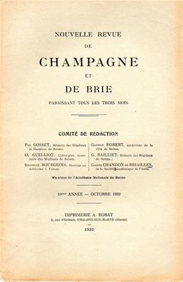 Nouvelle revue de Champagne et de Brie octobre 1932