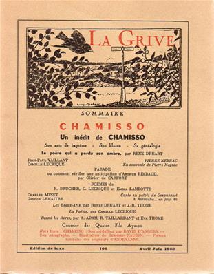 La Grive N° 106, avril 1960