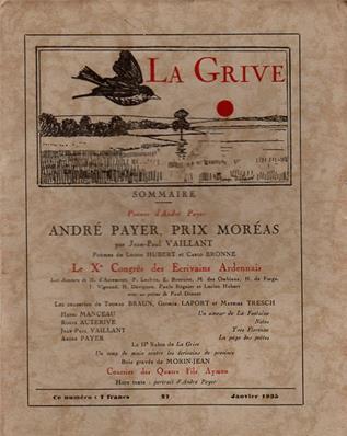 La Grive N° 27 janvier 1935