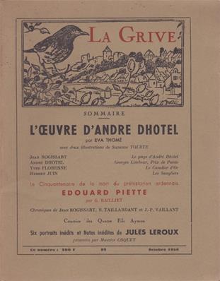 La Grive N° 92, octobre 1956