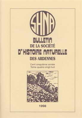 Bulletin de la Société d'Histoire Naturelle des Ardennes N° 88