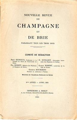 Nouvelle revue de Champagne et de Brie avril 1931
