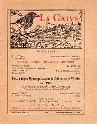 La Grive N° 108 édition de Luxe