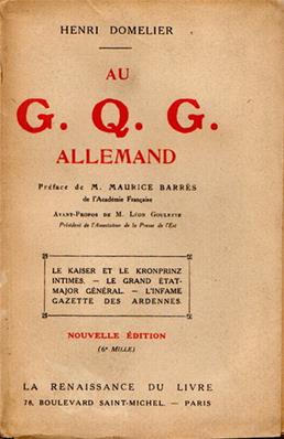 Au G.Q.G. allemand, Henri Domelier