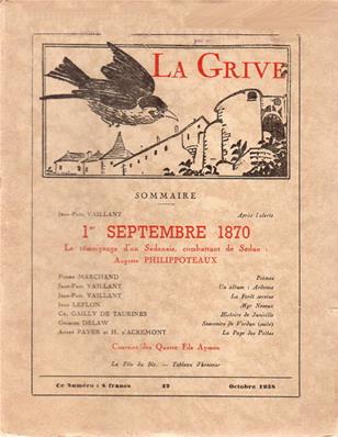 La Grive N° 42, octobre 1938