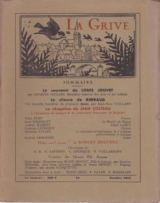 La Grive N° 88, octobre 1955