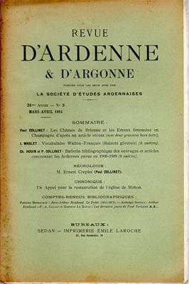 Revue d'Ardenne et d'Argonne 1914 N° 3