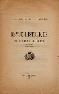 Revue historique du plateau de Rocroi N° 76