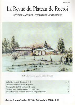 La revue du Plateau de Rocroi N° 10 décembre 2003