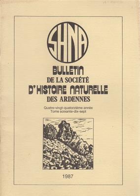 Bulletin de la Société d'histoire naturelle des Ardennes N° 77 (1987)