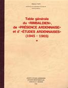 Table gnrale du Rimbaldien, de Prsence Ardennaise et d'Etudes Ardennaises (1945-1965)